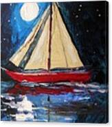 Musing-midnight Sail Canvas Print