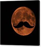 Mustache Moon Canvas Print