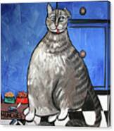 My Fat Cat On Medical Catnip Canvas Print