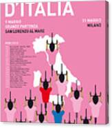 My Giro D'italia Minimal Poster Percorso 2015 Canvas Print