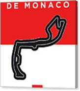 My Grand Prix De Monaco Minimal Poster Canvas Print