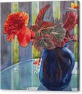 Nancy's Begonias Canvas Print