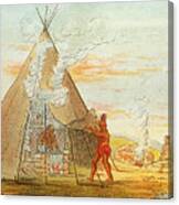 Native American Indian Sweat Lodge Canvas Print