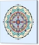 Native Symbols Mandala Canvas Print
