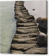 Natural Jetty Formed By Igneous Rock Canvas Print