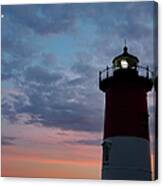 Nauset Light Lighthouse At Sunset Canvas Print