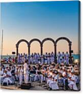 Navy Band At Los Arcos Canvas Print