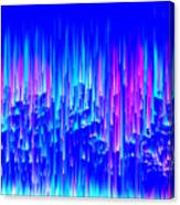 Neon Rain - Pixel Art Canvas Print