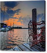 Net On The Dock Vertical Canvas Print