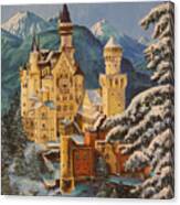Neuschwanstein Castle In Winter Canvas Print