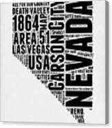 Nevada Word Cloud 3 Canvas Print