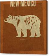 New Mexico State Facts Minimalist Movie Poster Art Canvas Print