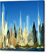 New York City Skyline 2100 - Modern Artwork Canvas Print