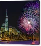 New York City Summer Fireworks Canvas Print