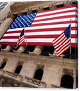 New York Stock Exchange American Flag Canvas Print