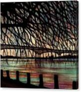 Newburgh - Beacon Bridge Evening Sky - Custom Cropped Canvas Print