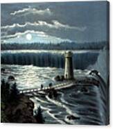 Niagara Falls Ca. 1865 Vintage Poster Restored Canvas Print