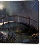 Moonlit Bridge Canvas Print