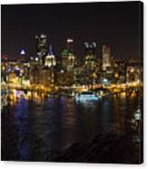 Night In Pittsburgh Canvas Print