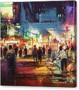 Night Market Canvas Print