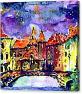 Night Over Annecy Canvas Print