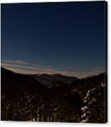 Night Time In The Mountains Canvas Print