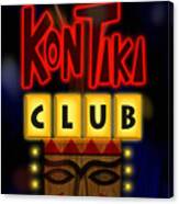 Nightclub Sign Rays Kon Tiki Club Canvas Print