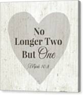 No Longer Two- Art By Linda Woods Canvas Print