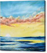 No Stress - Sunset Painting Canvas Print