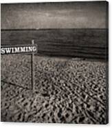 No Swimming Canvas Print