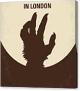 No593 My American Werewolf In London Minimal Movie Poster Canvas Print