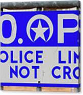 Nopd Police Line Canvas Print