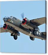 North American B-25j Mitchell Nl3476g Tondelayo Phoenix-mesa Gateway Airport Arizona April 15, 2016 Canvas Print