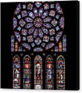 North Rose Window Of Chartres Cathedral Canvas Print