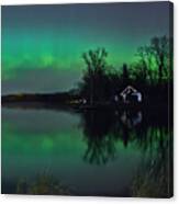 Northern Lights At Gull Lake Canvas Print