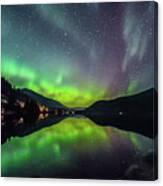 Northern Lights Reflection- Canada Canvas Print