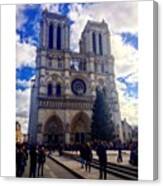 Notre Dame Cathedral #paris #notredame Canvas Print