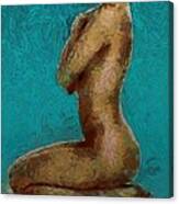 Nude Turquise Canvas Print