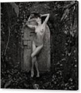 Nude Woman And Doorway Canvas Print