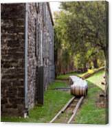 Oak Barrels Outside Stone Distillery Canvas Print