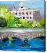 Painting Of O'briens Bridge Galway City Ireland Canvas Print
