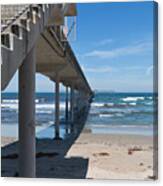 Ocean Beach Pier Stairs Canvas Print