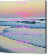 Ocean Sunrise Serenity Prayer Canvas Print