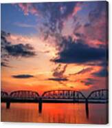 Ohio River Sunset Canvas Print