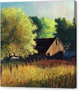 Old Barn At Sunrise Canvas Print