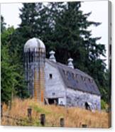 Old Barn In Field Canvas Print