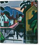 Old Canal Port By Oscar Bluemner, 1914 Canvas Print