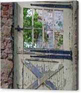 Old Door From Bridgetown Millhouse Bucks County Pa Canvas Print