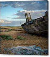 Old Fishing Boat, Dungeness Canvas Print