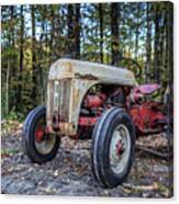 Old Ford Vintage Tractor In The Woods Canvas Print